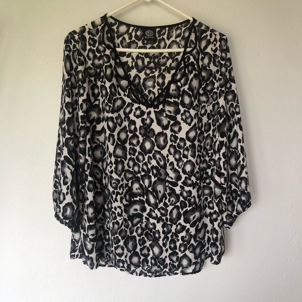 Animal print blouse